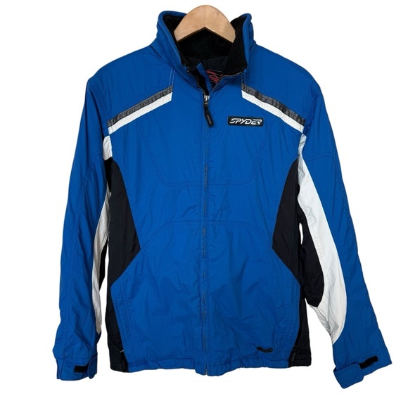Spyder Snowshoe Youth Sz 16 Blue Water Resistant Snowboarding Jacket Fleece Warm - Picture 2 of 11